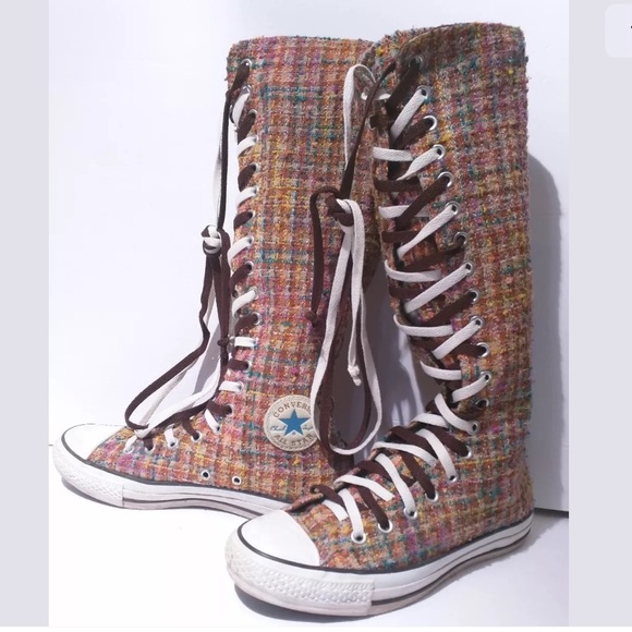 converse plaid boots